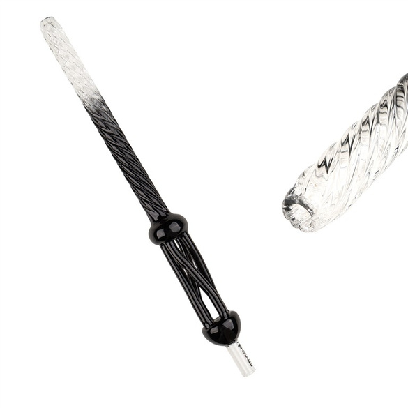 Glas Griff(SM-20003) Curly - Farbe Schwarz