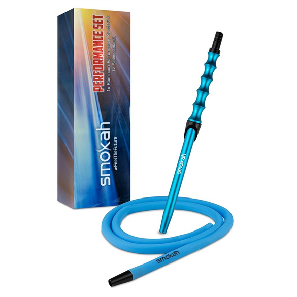 (SM-21003) Smokah Alu Mundstck + Schlauch Performance Ice Blau