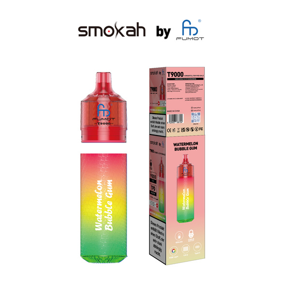 Smokah by Fumot T9000 Watermelon Bubble Gum Set 10+2m